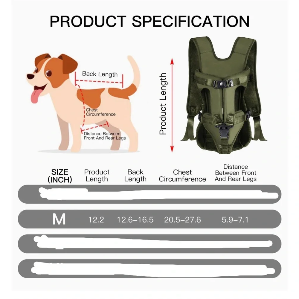 Olive Green Dog Carrier Backpack